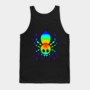 Colorful Cartoon Tarantula (Rainbow Radial) Tank Top